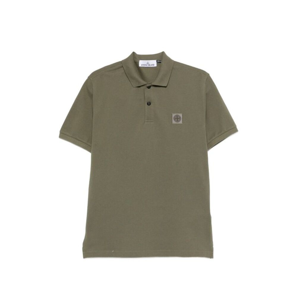 Stone Island Green Polo Shirts Men
